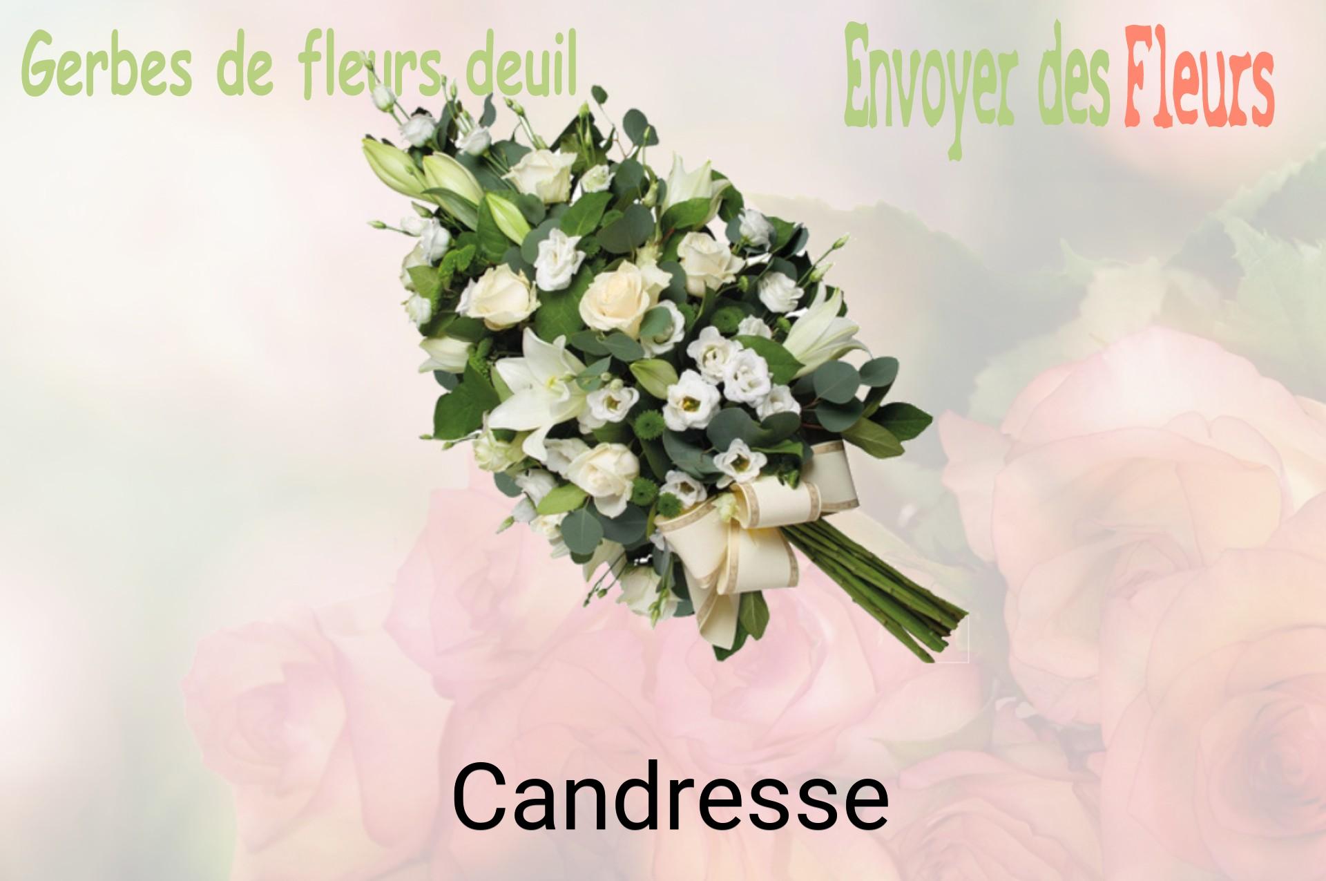 Gerbe de fleurs de deuil livrée à Candresse